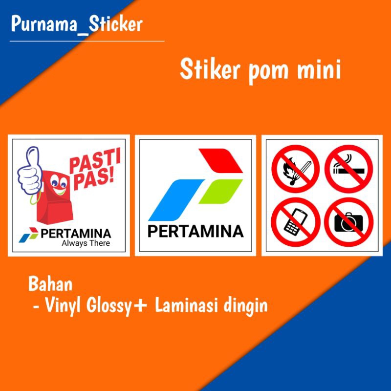 

stiker pom mini Pertamini Pertamina Bahan vinyl