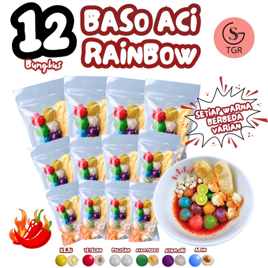 

BASO ACI RAINBOW 12 BKS - SETIAP WARNA BERBEDA VARIAN