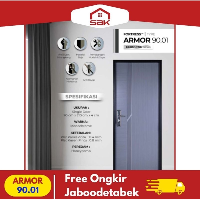 Pintu Baja | Pintu Rumah | Pintu Fortress 90x210 Armor 90.01