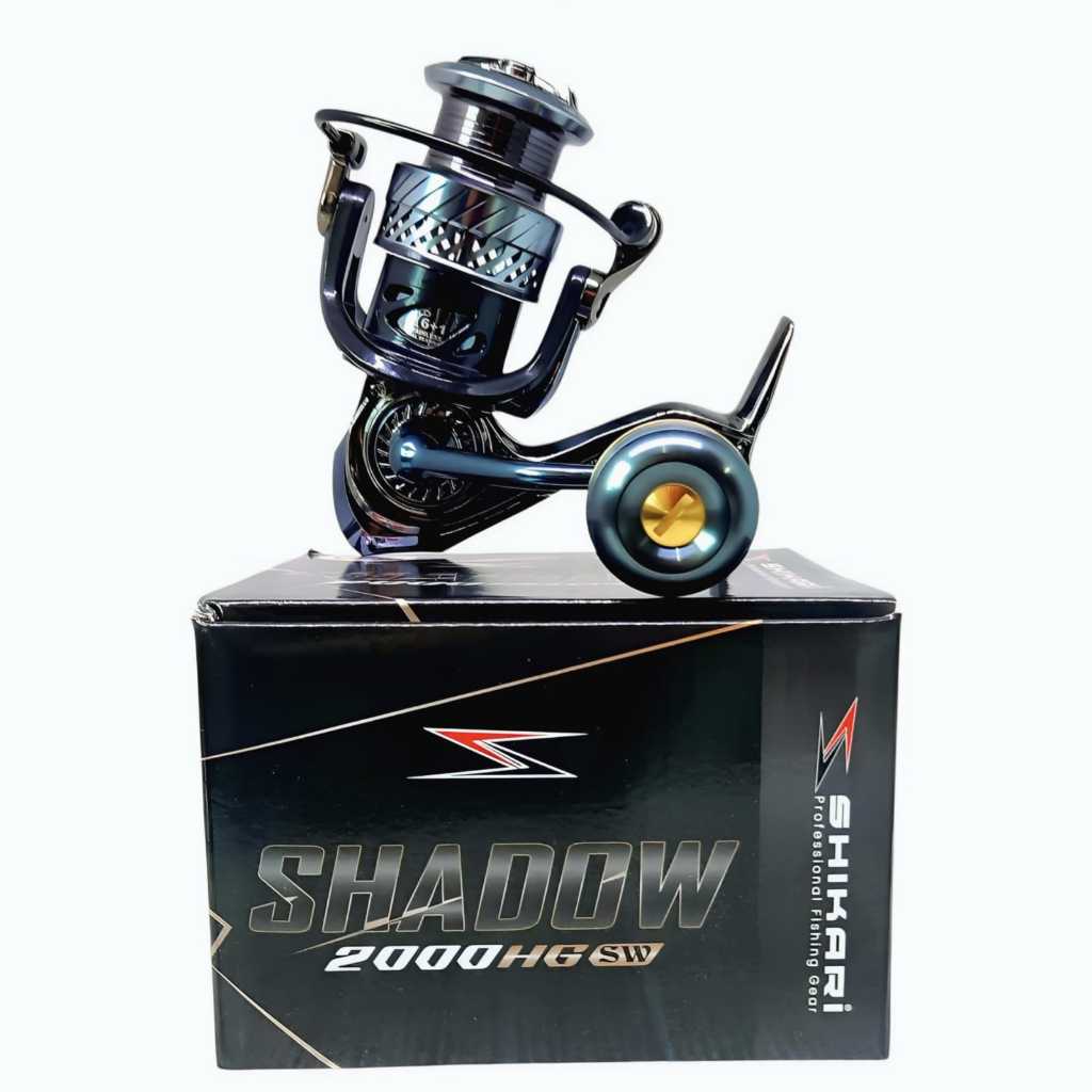 Reel Pancing Shikari Shadow Ukuran 1000-3000 Spool Besi Sudah Power Handle Ball Bearing 6+1 Free Tut