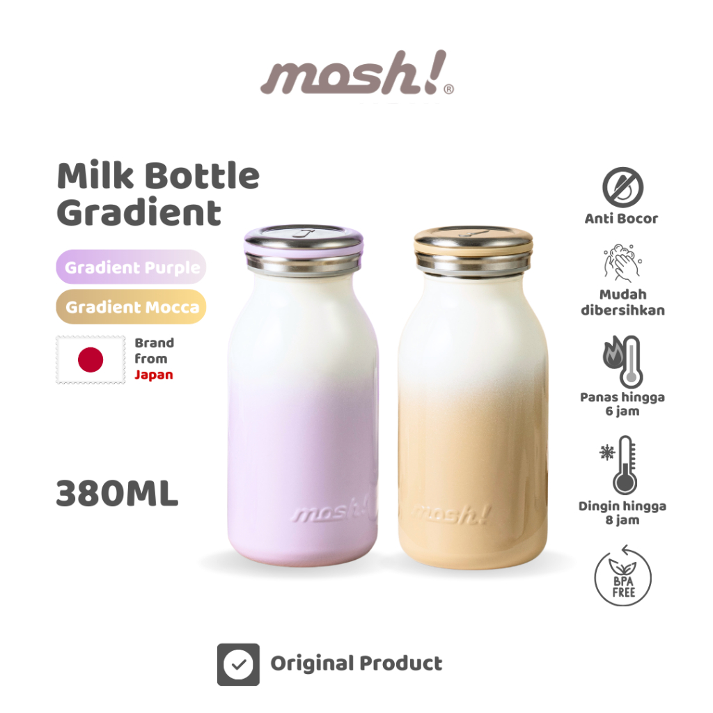 Mosh Milk Bottle Gradient - Botol Minum Stainless Steel 380ml