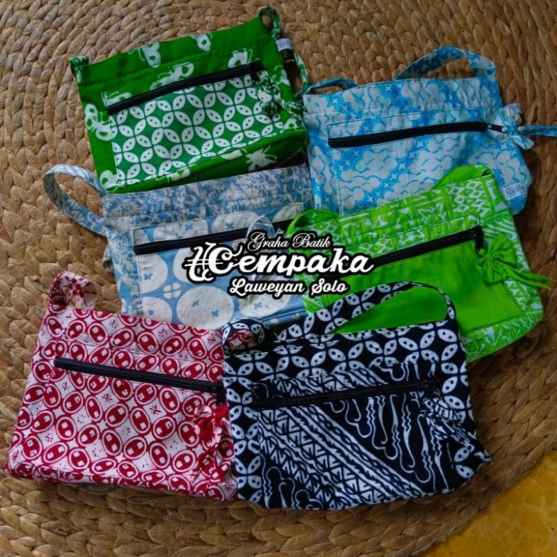 Tas Selempang Batik Cap (Batik Cempaka Laweyan Solo)