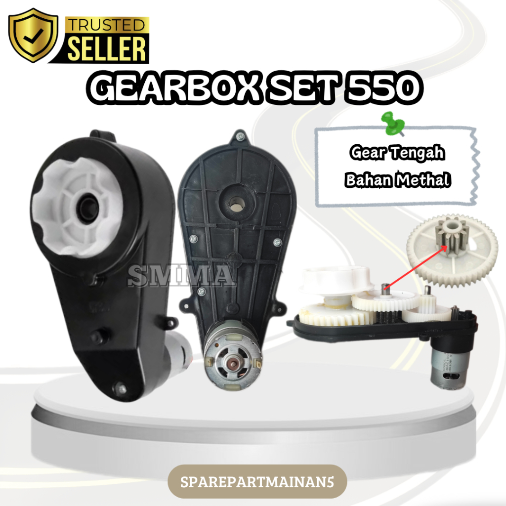 SMA5 ||  Gearbox Mobil Aki 550 Dinamo 6volt Pliko/Gear/DinamoMobil aki/Mobil/motor Mainan/Mobil accu