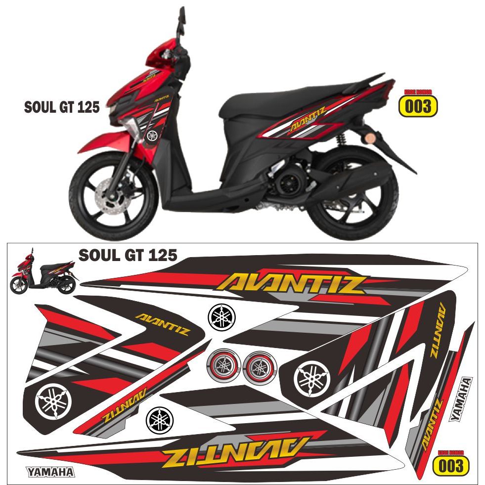 Decal Sticker Soul GT 125/Striping Variasi Yamaha Soul GT 125