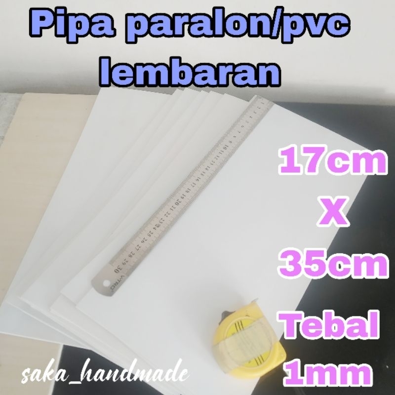 PIPA PARALON/PVC LEMBARAN (17cm X 35cm) TEBAL 1mm