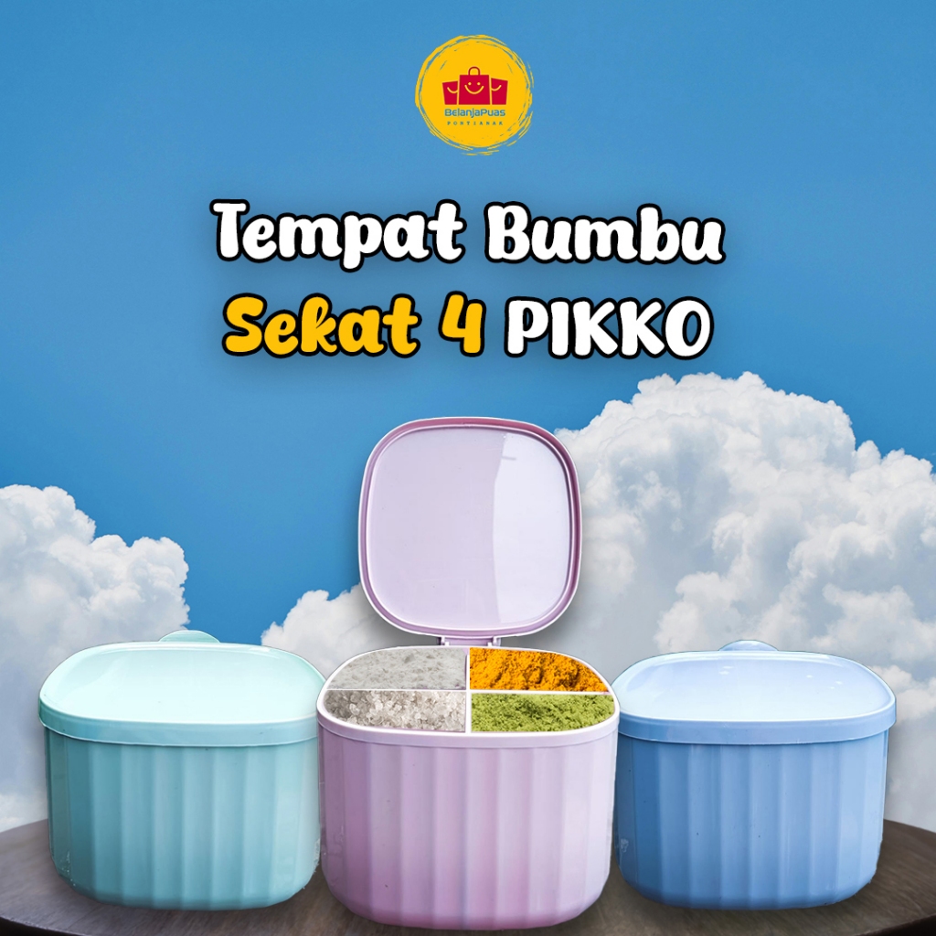 [PIKKO] Tempat Bumbu Dapur Set Aesthetic DELLA SERIES JB-001 | Tempat Bumbu Dapur Plastik