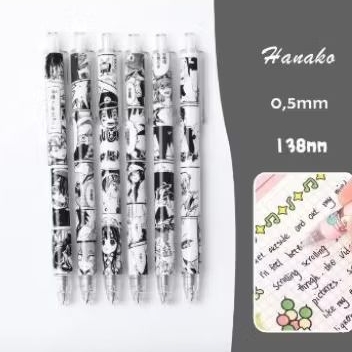 

Pulpen gel cetek Hanako 6pcs