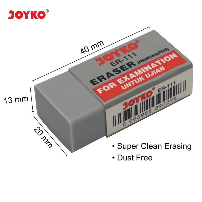 

JOYKO ER-111 ERASER EXAM / PENGHAPUS UJIAN WARNA ABU ABU