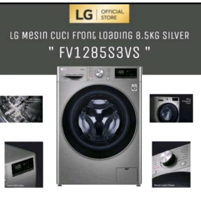 LG Mesin Cuci Frontloading FV1285S3VS / FV1285S