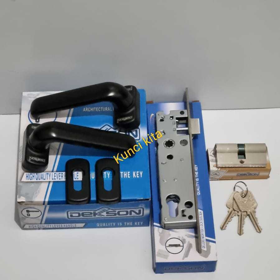 Handle 0816 Dekson + Kunci Dekson mts 84030 + Cylinder Dekson - Hitam