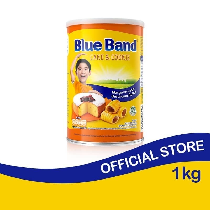 

Mentega/Margarin Blue Band Cake and Cookies 1kg kemasan kaleng 1 dus isi 12pc