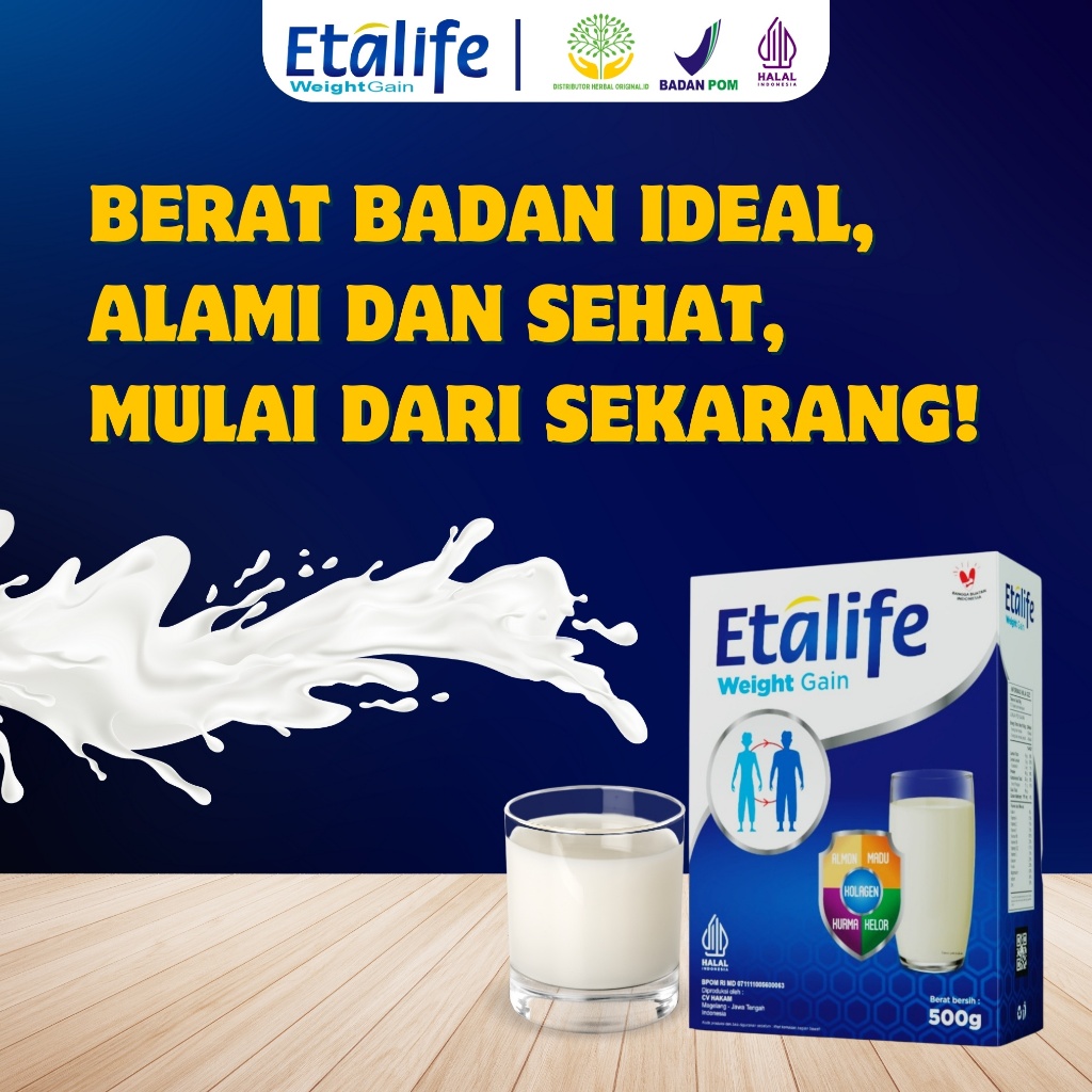 

ETALIFE WEIGHT GAIN 500g Susu Penggemuk Penambah Berat Badan Cepat Sehat Original Official Store