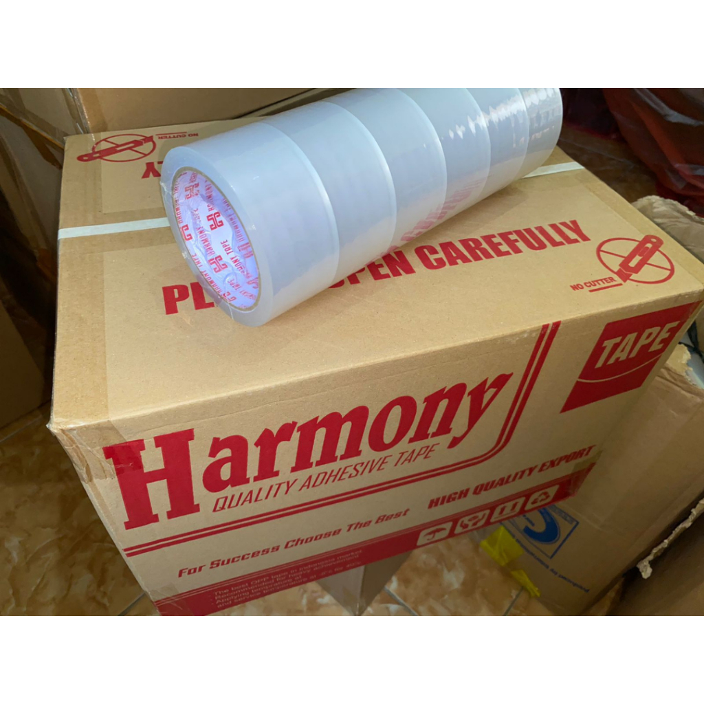 

LAKBAN HARMONY 1 DUS Bening Coklat 90yard 100yard 2inch Opp Tape