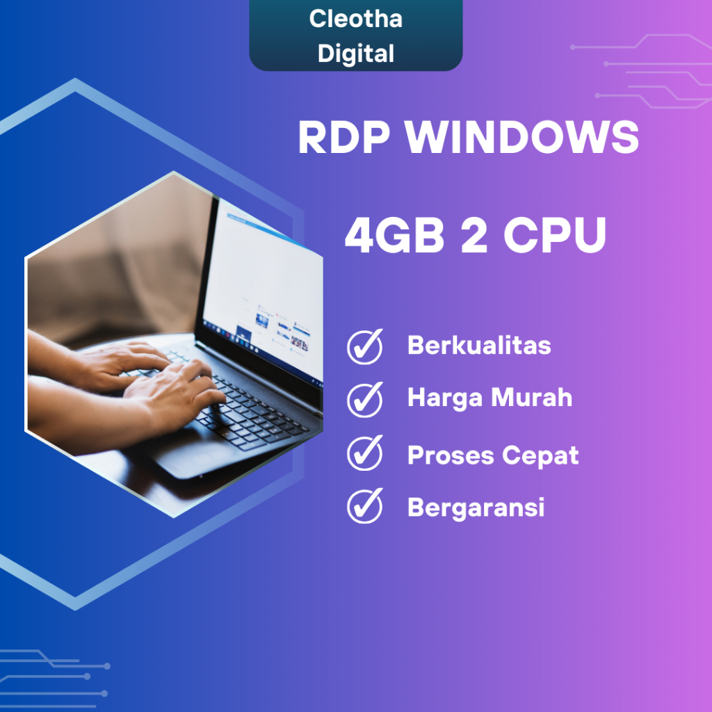 RDP & VPS WINDOWS 4GB/2CPU FULL ADMIN MURAH 30 HARI