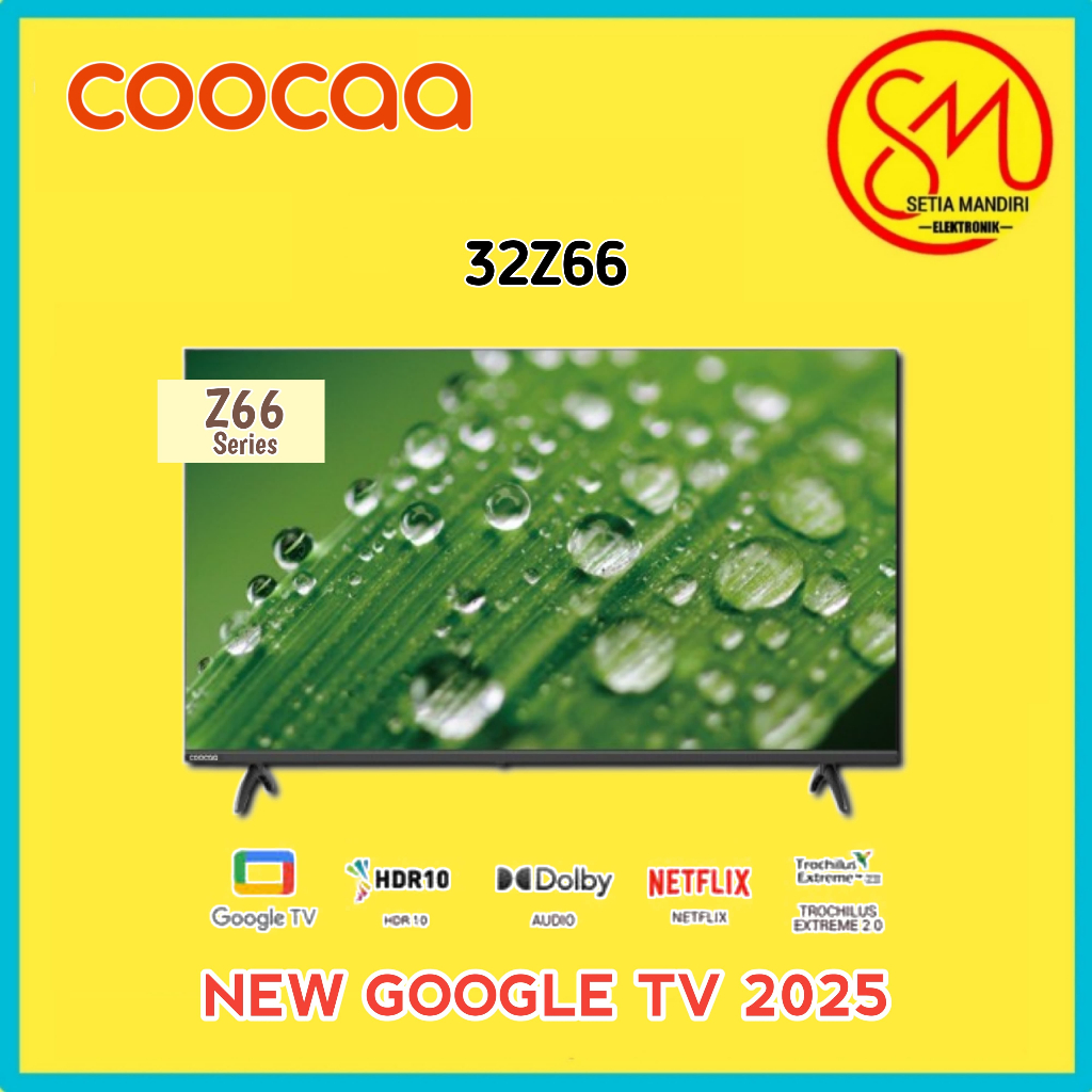 [Instant] COOCAA Google TV LED 32z66 32 40 & 43 Inch HDR10 Dolby Audio - Digital DVB-T2 Z72 Z65 Z66