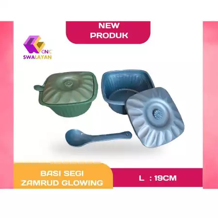 baki segi zamrud glowing / baskom hajatan / baskom sayur / basi segi zamrud / BAKI PLASTIK SEGI / BA