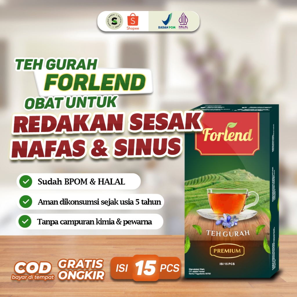 

Teh Gurah FORLEND Obat untuk ASMA, SESAK NAPAS Atasi SINUSITIS, TBC, Racun Rokok dan Batuk berdahak