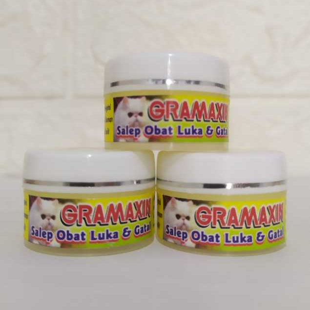 Obat luka dan gatal pada Kucing / Gramaxin obat Kucing luka Gatal 10 gr / Gramaxin Salep 10 gr