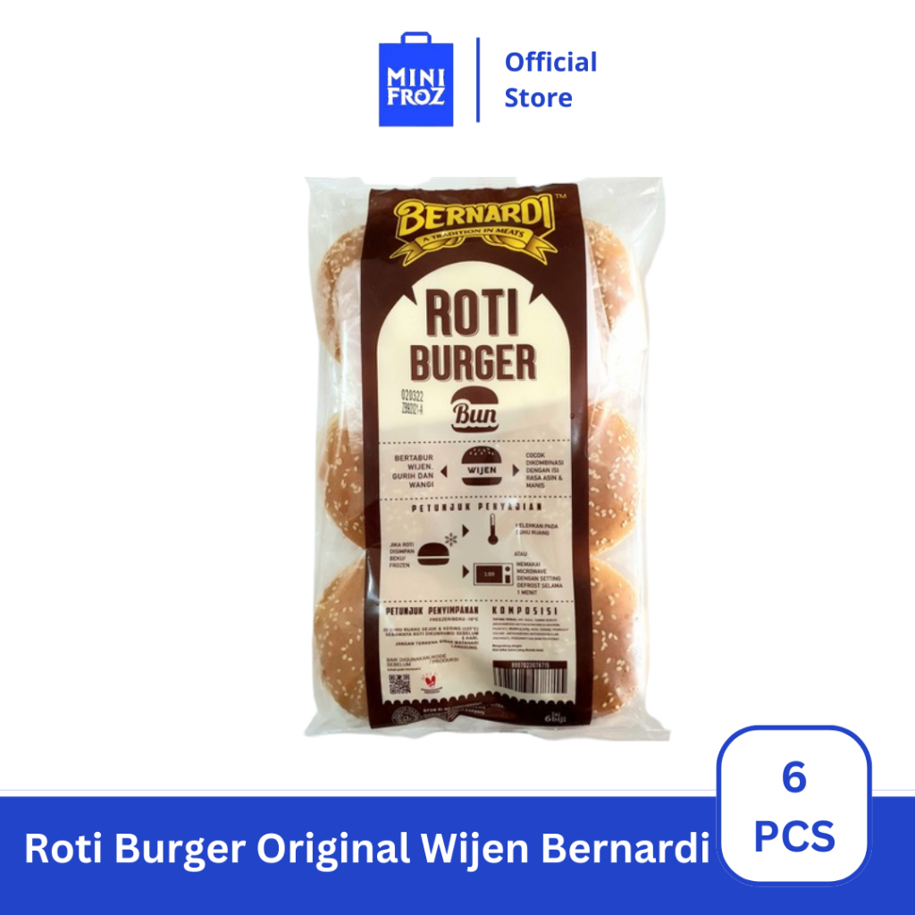 

Roti Burger Original Wijen Bernardi Isi 6