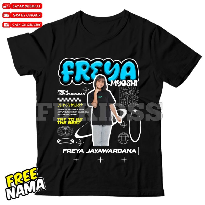 [ BISA COD ] FREE STIKER Kaos Anak Baju Anak Freya JKT 48 Free Nama / Kaos Tshirt Anak JKT 48 Oshi F
