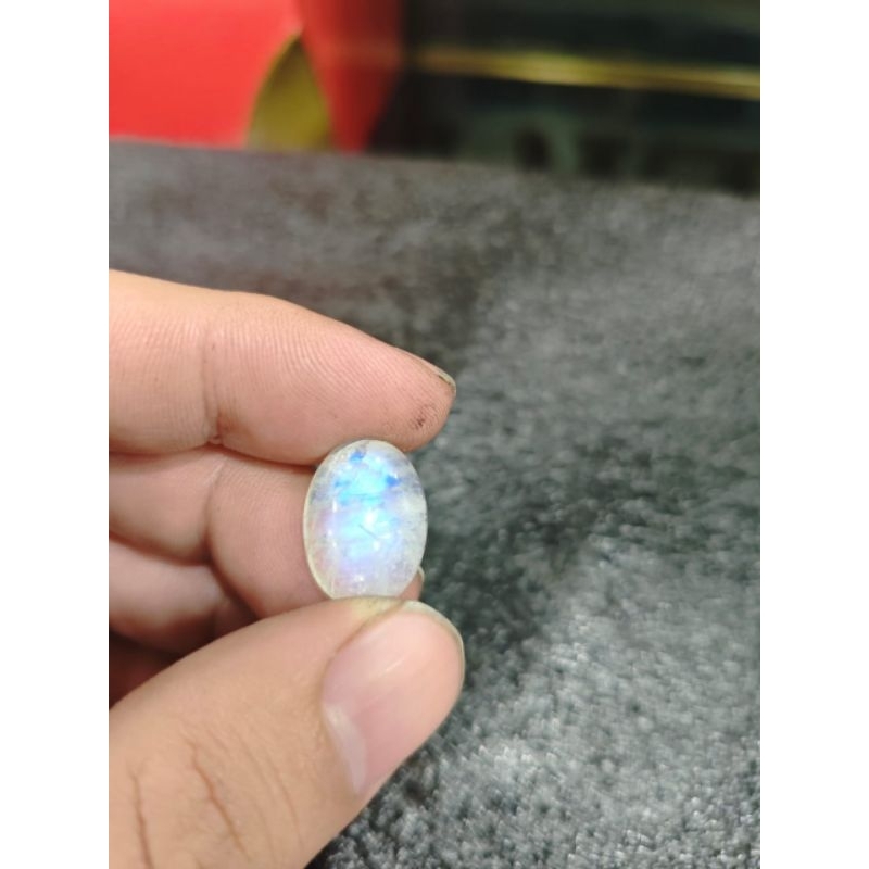 Batu Biduri Bulan Moon Stone Natural Oval Jumbo 1
