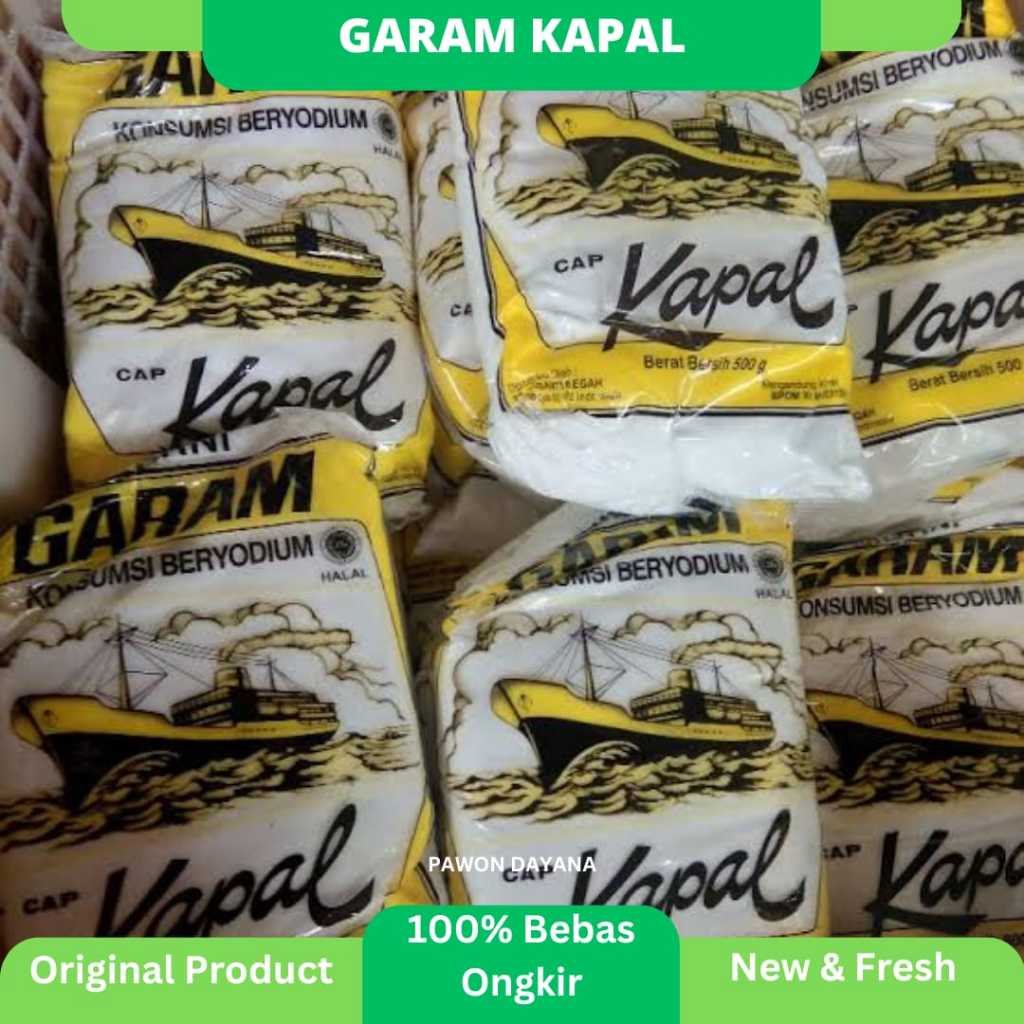 

Garam Kapal 500gram / Garam Cap Kapal Kuning / Garam Meja / Garam Dapur / Garam Halus Cap Kapal