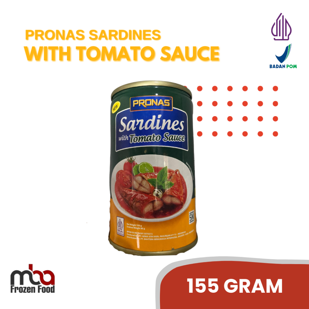 

Pronas Sardines Chili Sauce / Pedas 155 Gram /Sardines /Sambal /Saus /Ikan /Frozenfood /Makanan /Makanankaleng /Pedas /Tomat /Ikankaleng /Soup