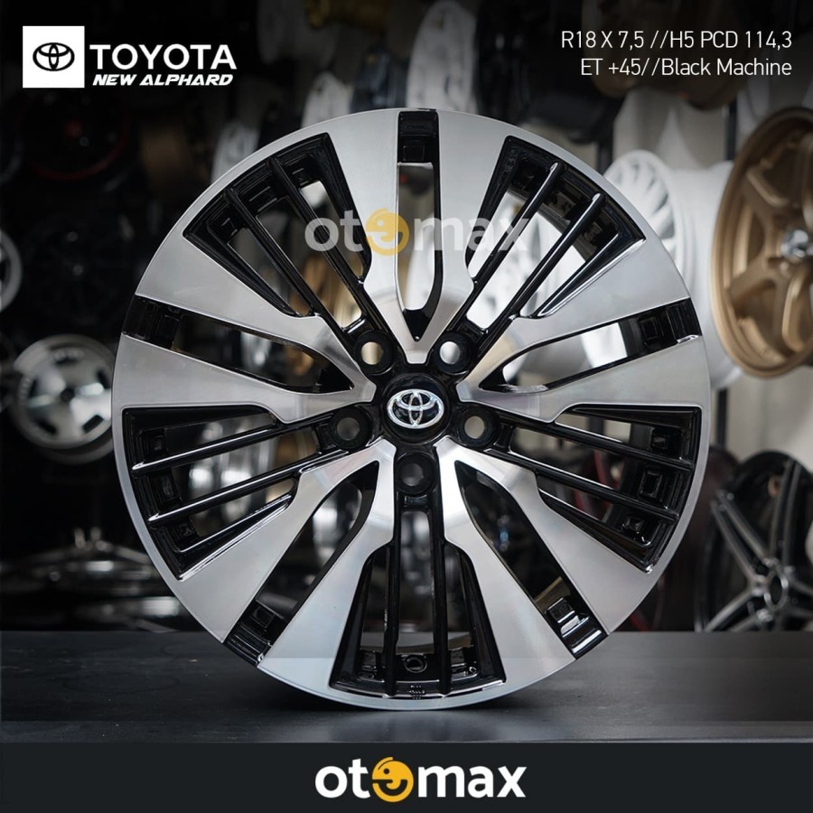 Velg Mobil Toyota Alphard Ring 18 Black Machine