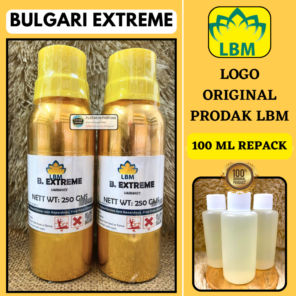 Bibit Parfum BULGARI EXTREME 100 ML By LBM Fragrance Grosir Parfum / Bibit Parfum Pria Tahan Lama