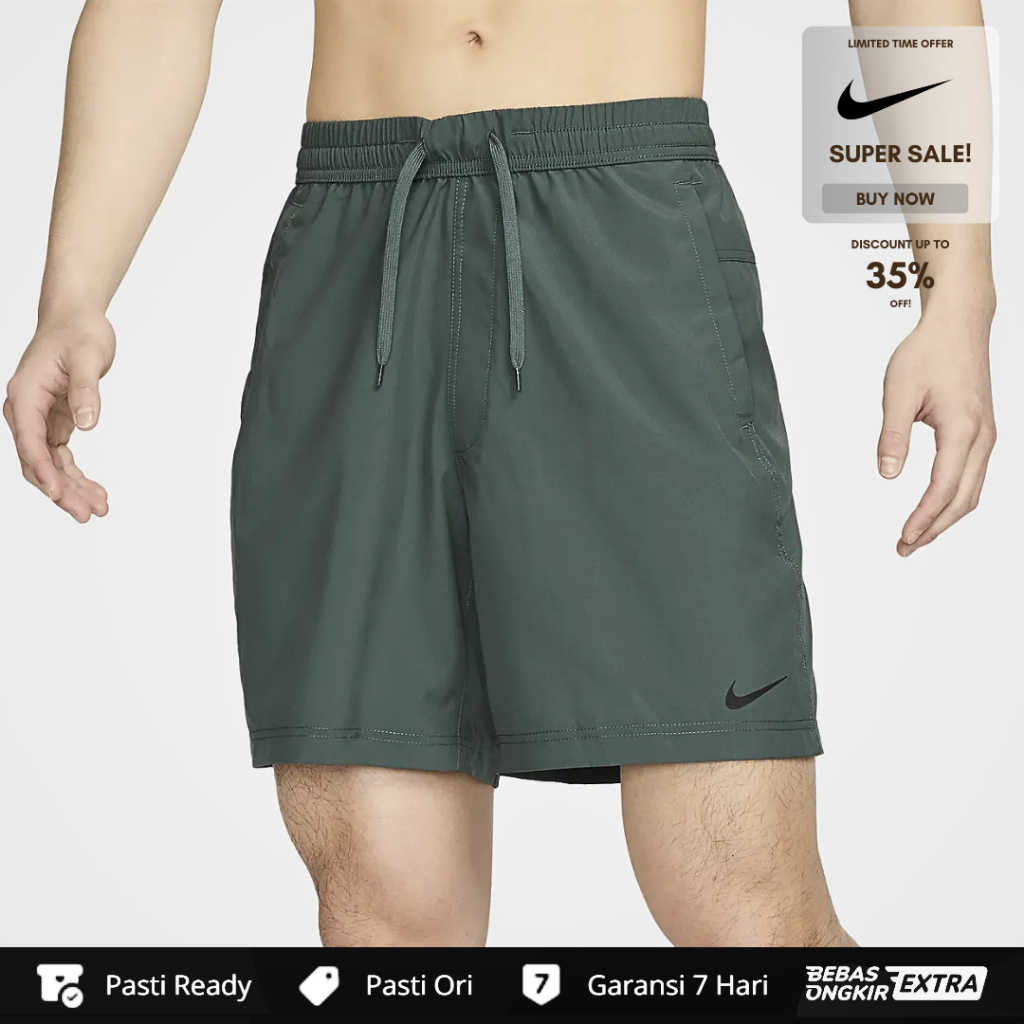 Nike Celana Pendek Dri-FIT Men's Nike Form 7" Unlined Versatile Shorts - Vintage Green