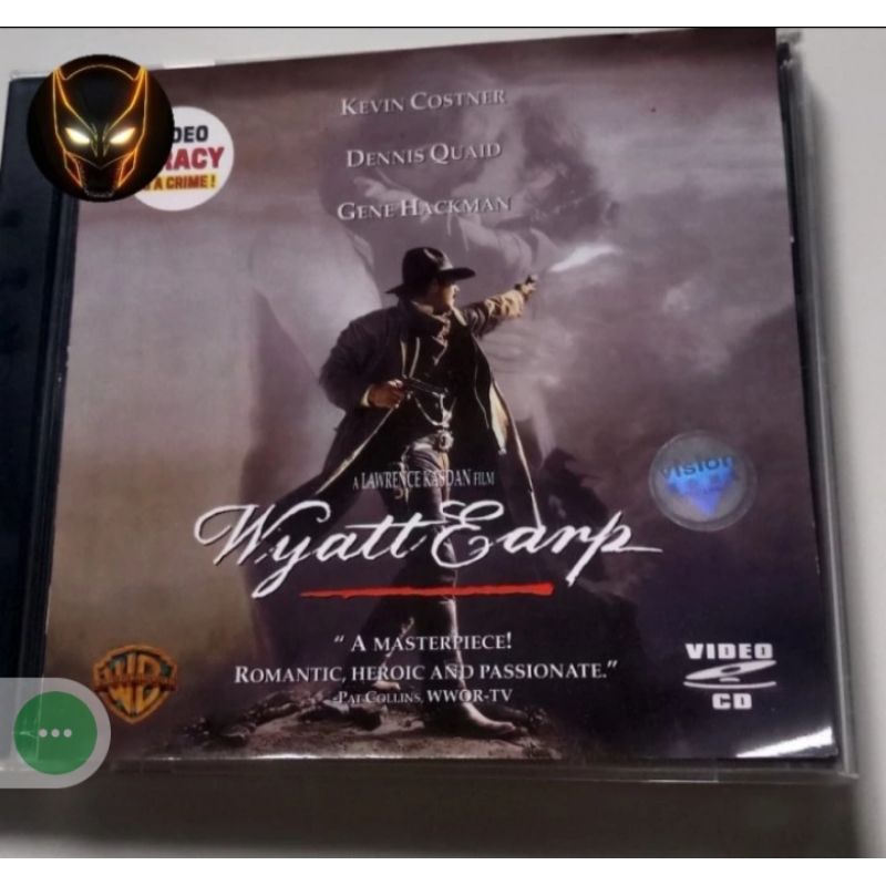 VCD Original Cowboys Wyatt Earp isi 3 VCD Text Indonesia Feat Kevin Costner