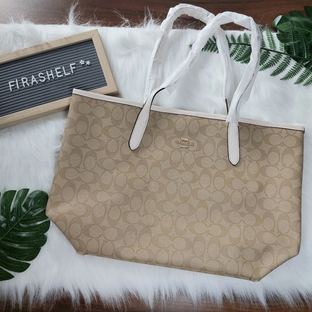 coach coc signature city tote bag