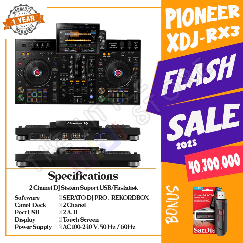 Pioneer DJ XDJ-RX3 XDJRX3 XDJ RX3 DJ Controller 2 Chanel Profesional DJ System Serato DJ Rekordbox