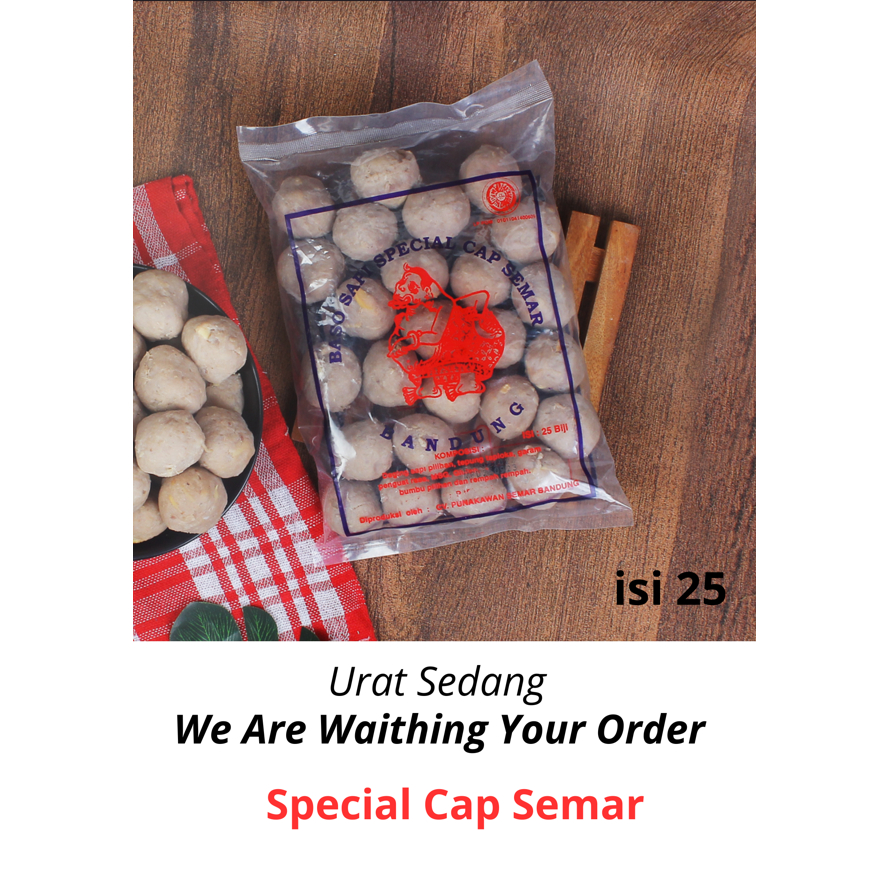 

Baso Urat Sedang Cap Semar Isi 25[Termurah] cap semar /Baso cuanki /COD Rasa enak harga terjangkau /COD