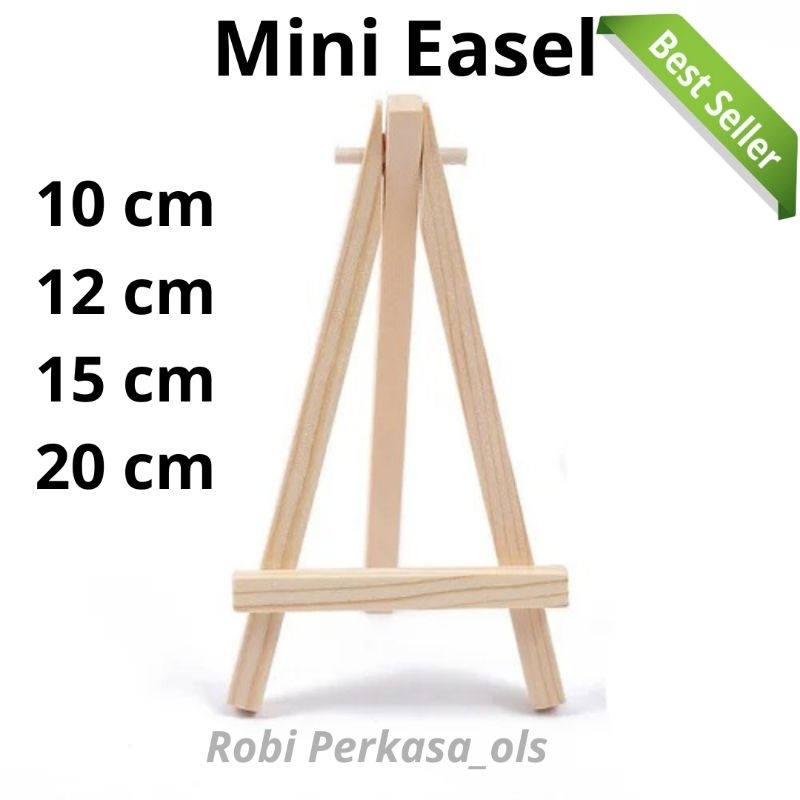 

Mini Easel Stand Tripod Kayu Standing Frame Foto wooden Easel / Kanvas Lukis
