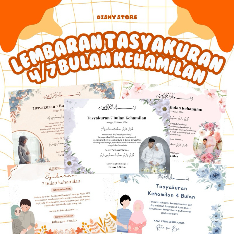 Kertas Tasyakuran Kehamilan 4 Bulan | Tasyakuran Kehamilan 7 Bulan | Kertas Tutup Besek | Kertas Nas