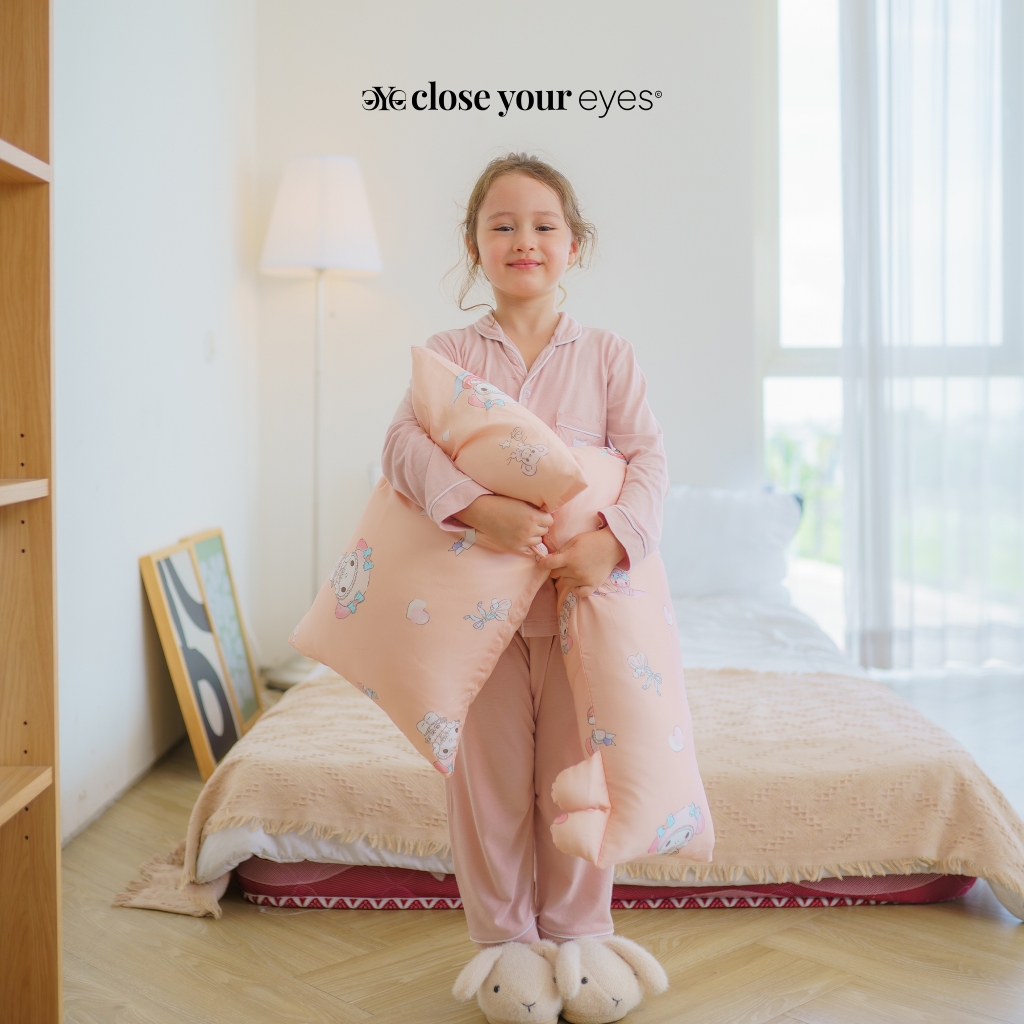 Close Your Eyes “For Kids” - Bundling Set Baby Pillow + Bolster - Paket Bundling Bantal Guling Tidur