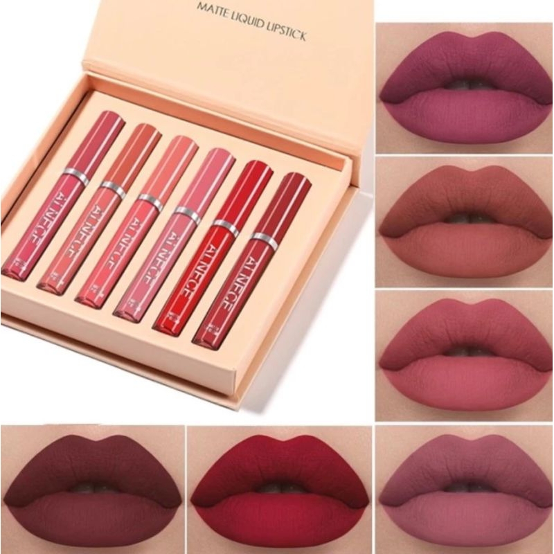 Alnece Lipstik Matte Lips Golss waterproof  Long Lasting
