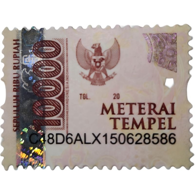 

Materai / Perangko 10.000 asli terbaru