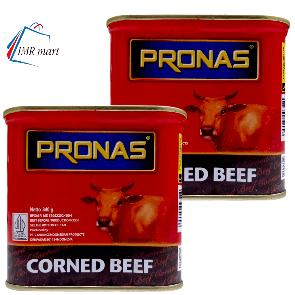 

pronas korned beef kemasan kaleng berat 340 gram/korned daging sapi kaleng