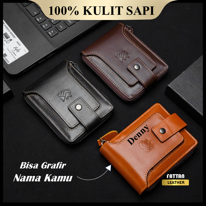 Dompet Kulit Asli Pria Original Branded 100% Premium Leather Wallet - Dompet Lipat GRLD