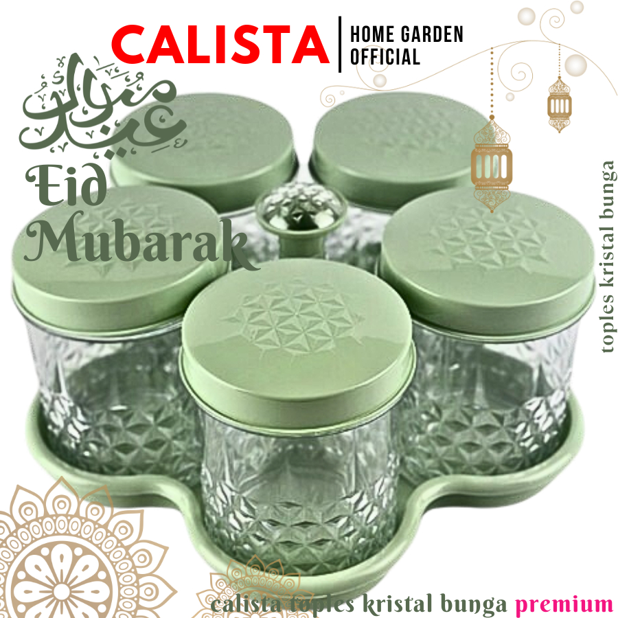 [ CALISTA ] TOPLES PLASTIK BENING BUNGA SET TOPLES AESTHETIC UNTUK KUE KERING LEBARAN ISI 6PCS