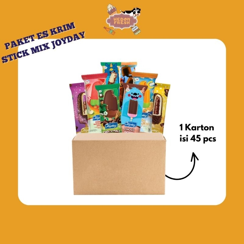 

Paket Es Krim Stik Mix Joyday (1 Karton 45 Pcs)