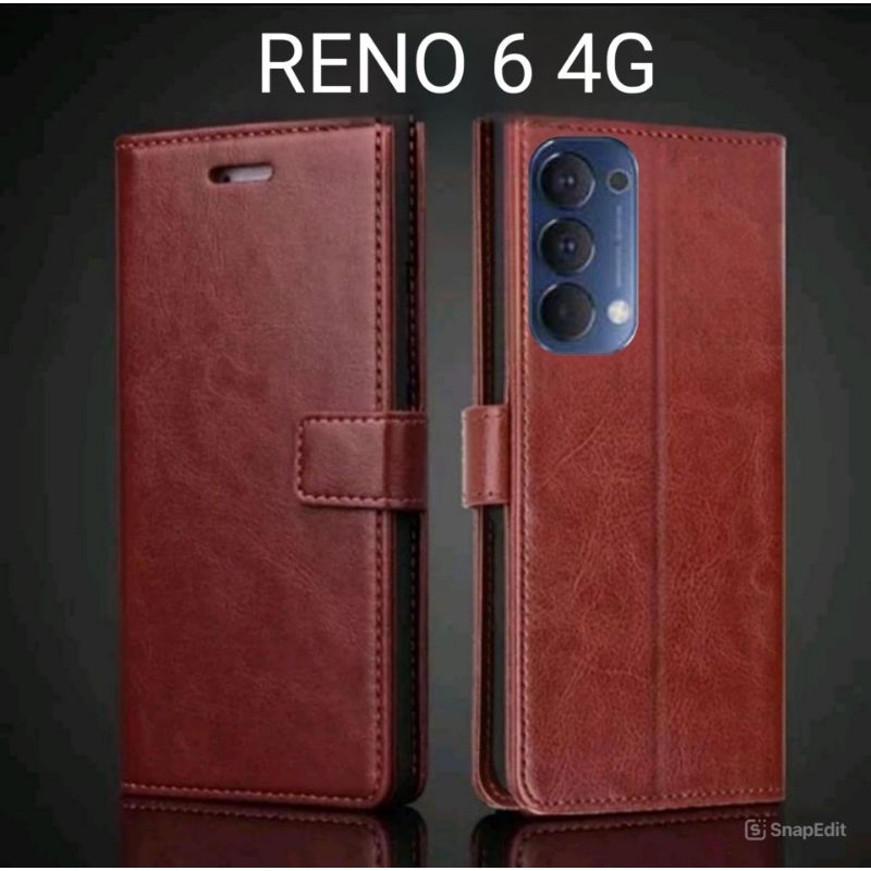 CASING OPPO RENO 6 4G, RENO 6 5G, RENO 6 PRO. FLIP COVER SARUNG CASE DOMPET