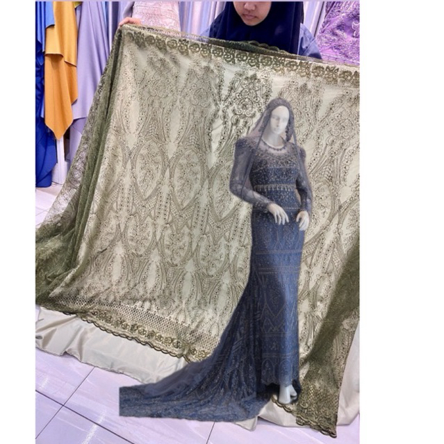 brokat kondangan / brokat bridesmaid / kain brokat tulle etnik