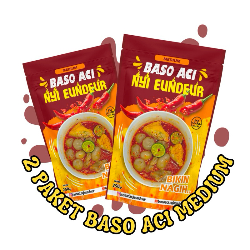 

2 Paket Baso aci Nyi Eundeur ukuran Medium (Paket Hemat) Bikin nagiih…