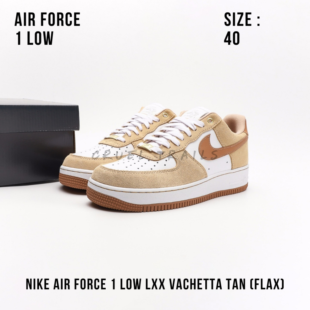 READY STOCK SIZE 40 - Nike Air Force 1 Low LXX Vachetta Tan (Flax) BNIB ORIGINAL MATERIAL