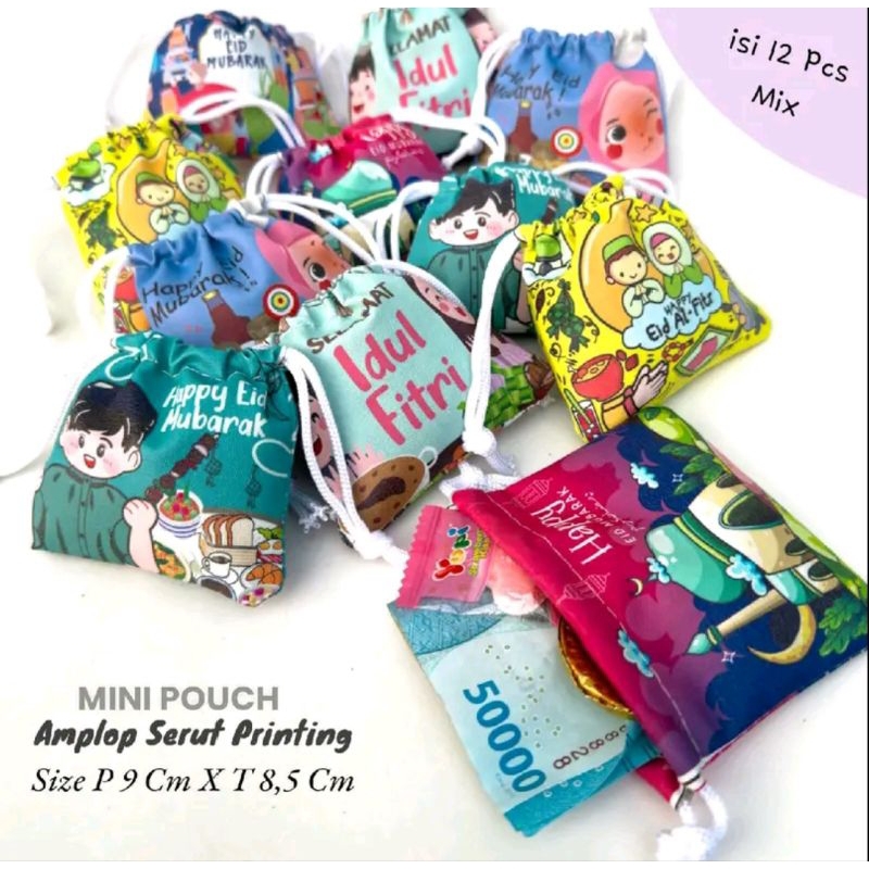 

Mini Pouch Amplop serut Printing Lebaran happy eid mubarak