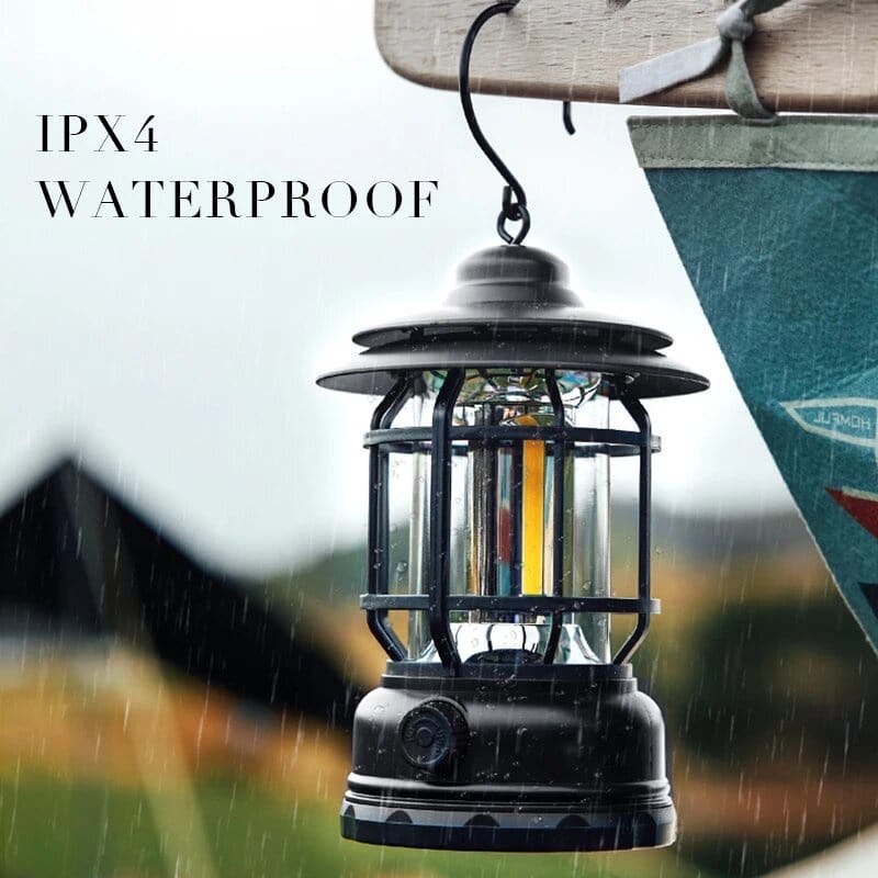 KLN - Lampu Petromak Mini Retro LED Lentera Tenda Darurat - Camping Lantern Lamp 3 COB Emergency Rec