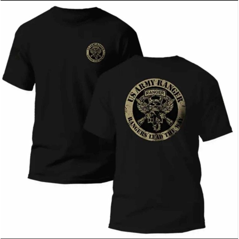T-SHIRT KAOS US ARMY RANGER DTF GOLD